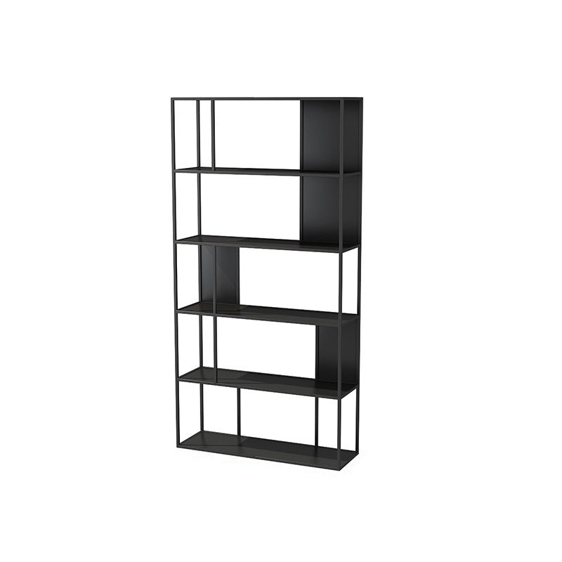 Gold and Black Book Shelf 5 Levels Modern Bookshelf Open Bookcase