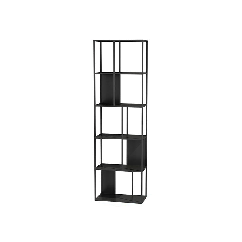 Gold and Black Book Shelf 5 Levels Modern Bookshelf Open Bookcase