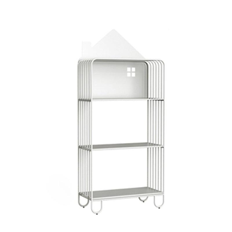 Modern Metal Bookcase Standard Vertical Bedroom Open Shelf Bookshelf