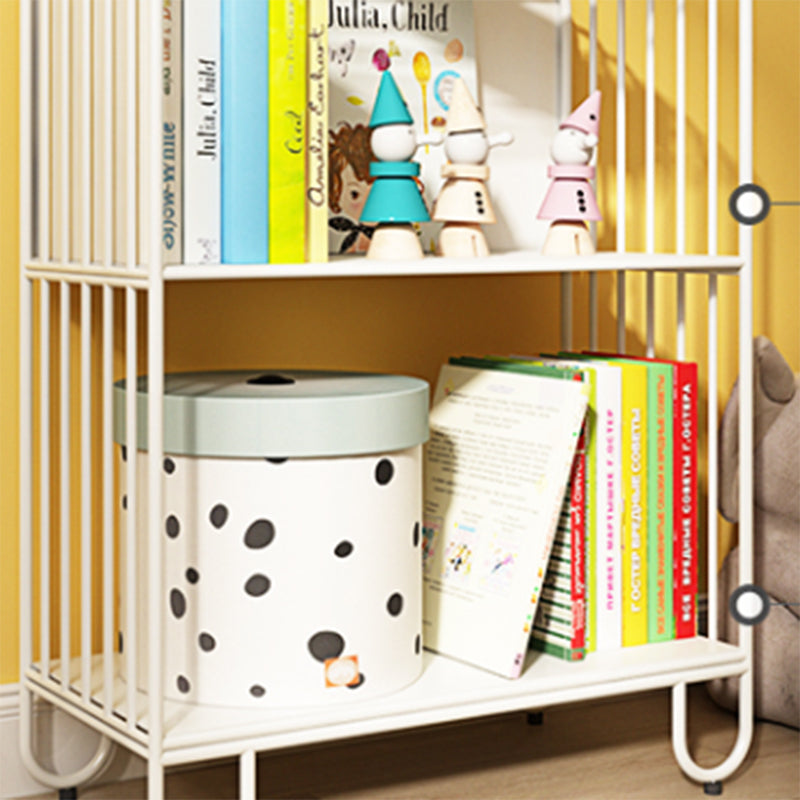 Modern Metal Bookcase Standard Vertical Bedroom Open Shelf Bookshelf