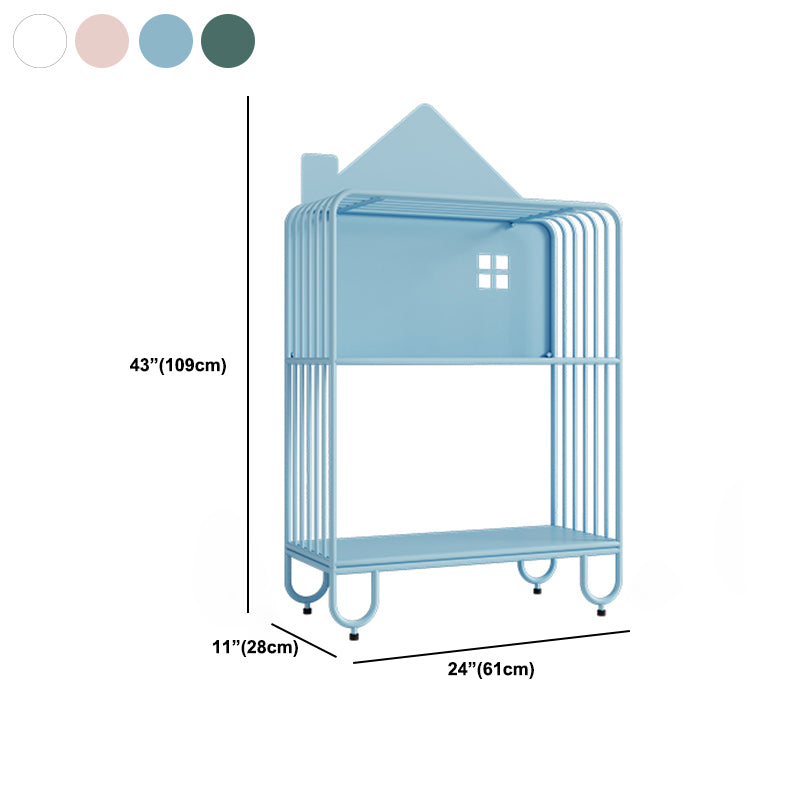 Modern Metal Bookcase Standard Vertical Bedroom Open Shelf Bookshelf