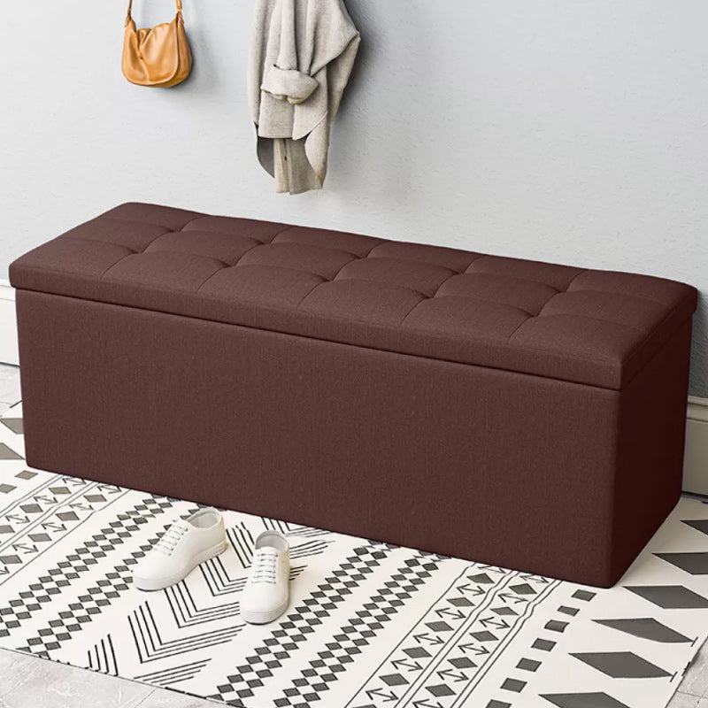 15.7" W 15.7" H Modern Seating Bench Faux Leather Bench with Flip Top