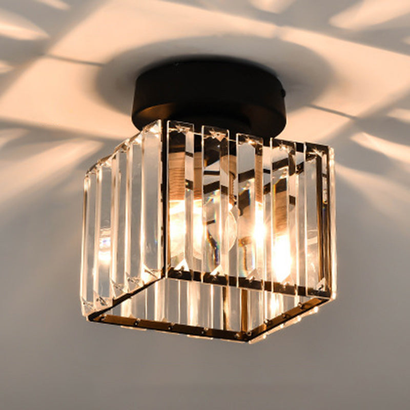 Modernism Flush Mount Ceiling Light Crystal Flush Light for Corridor