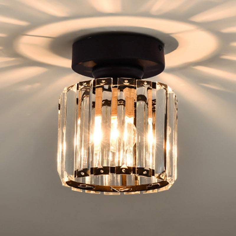 Modernism Flush Mount Ceiling Light Crystal Flush Light for Corridor