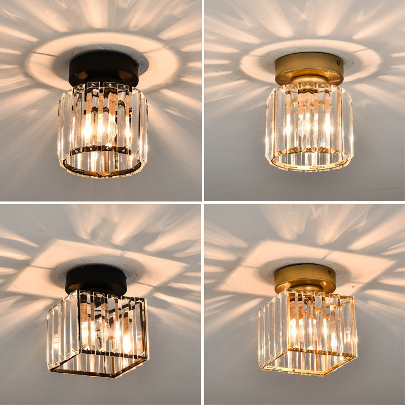 Modernism Flush Mount Ceiling Light Crystal Flush Light for Corridor