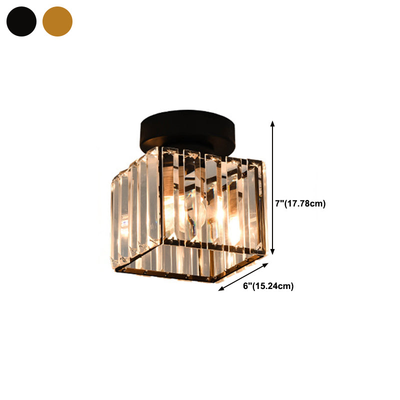 Modernism Flush Mount Ceiling Light Crystal Flush Light for Corridor