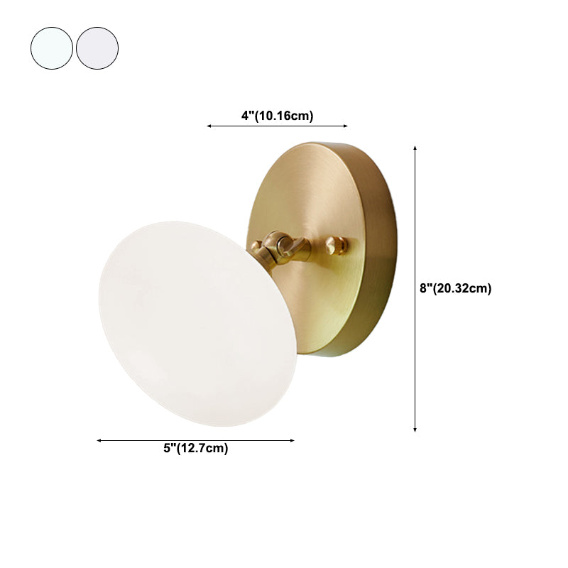 1-Light Sconce Light Fixture  Modern Style Metal Wall Lighting for Bedroom