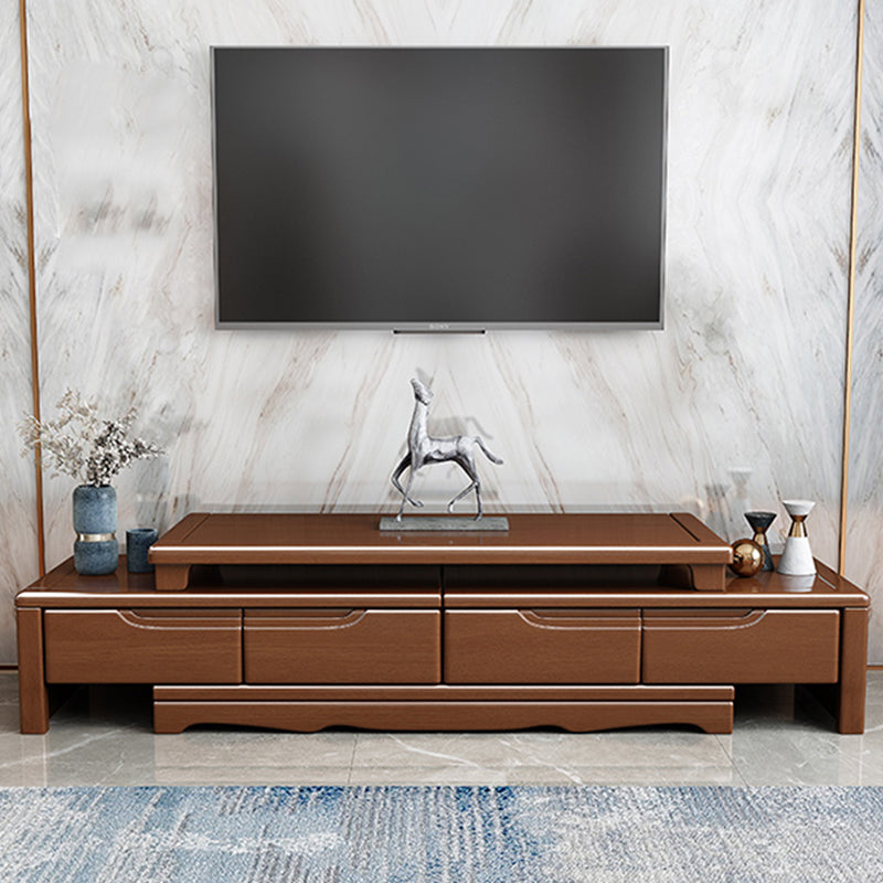 Wooden Stand Console Traditional Style Home TV Cabinet with Drawers