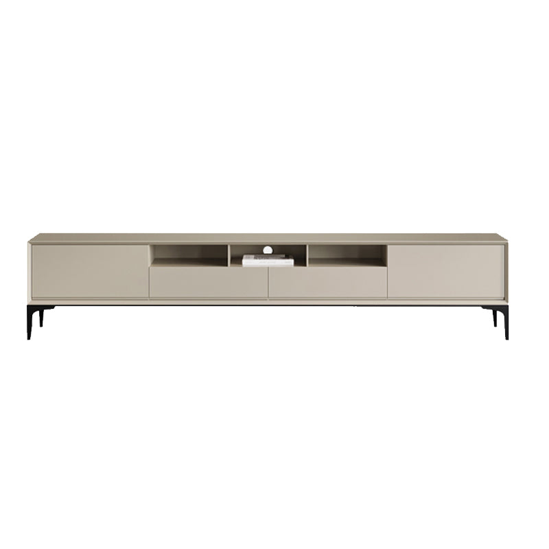 Wood and Metal TV Stand Console Modern Style Home Open Storage TV Cabinet