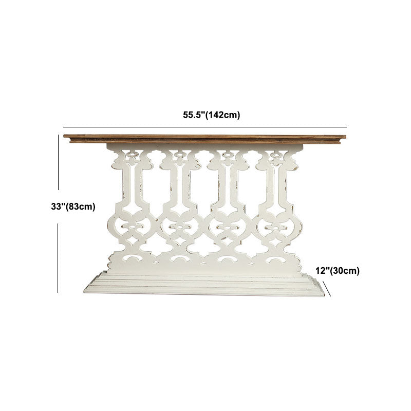 French Country Rectangle Console Sofa Table Wooden Console Accent Table for Hall