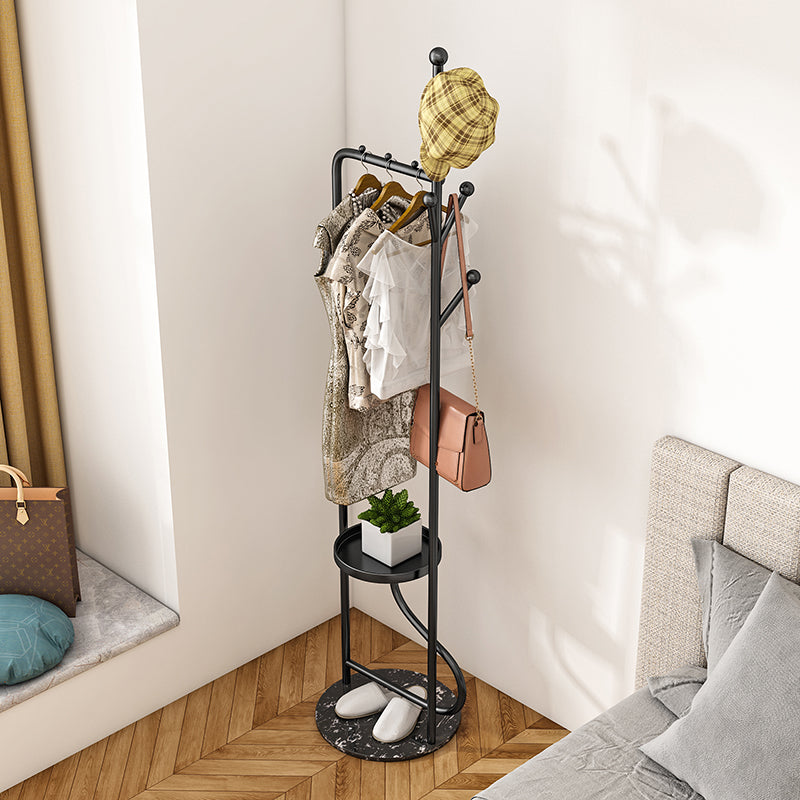 Gorgeous Metal Coat Rack Creative Coat Hooks Hall Stand with Shelve