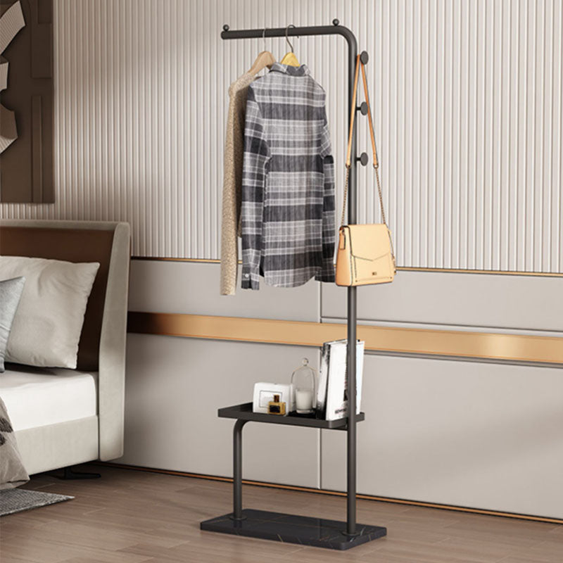 Contemporary Metal Coat Rack 3 Coat Hooks Standing Coat Rack