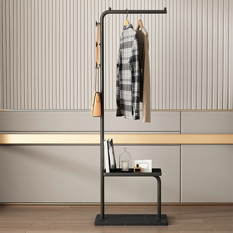 Contemporary Metal Coat Rack 3 Coat Hooks Standing Coat Rack