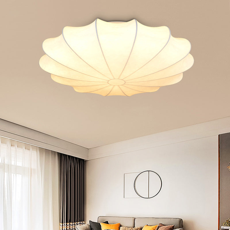 Nordic Style White Ceiling Light Iron Round Shape Ceiling Lamp for Bedroom