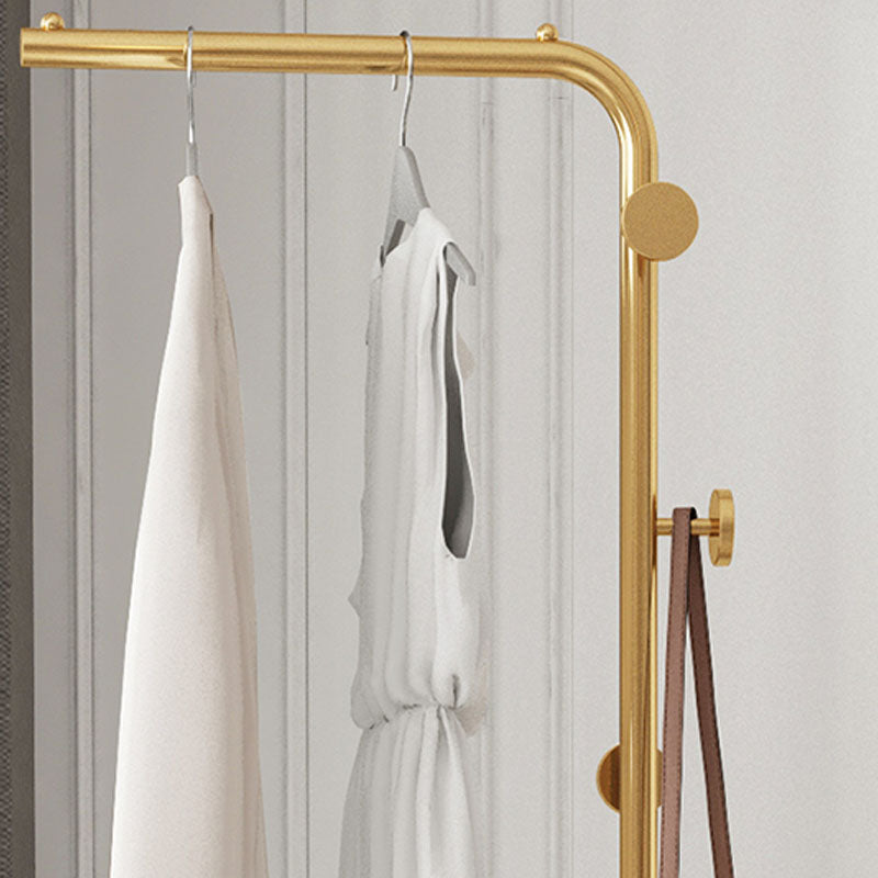 Glam Coat Rack Metal Hooks Shelving No Distressing Free Standing Entry Coat Hanger