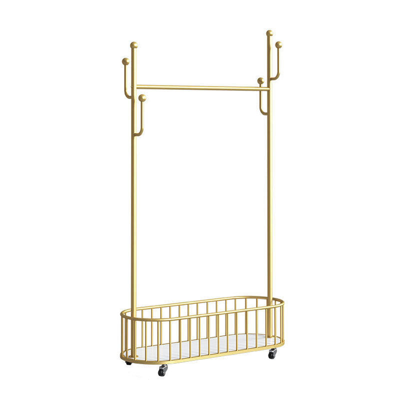 Glam Hall Stand Metal Shelving Hooks Included Free Standing Entry Hall Tree