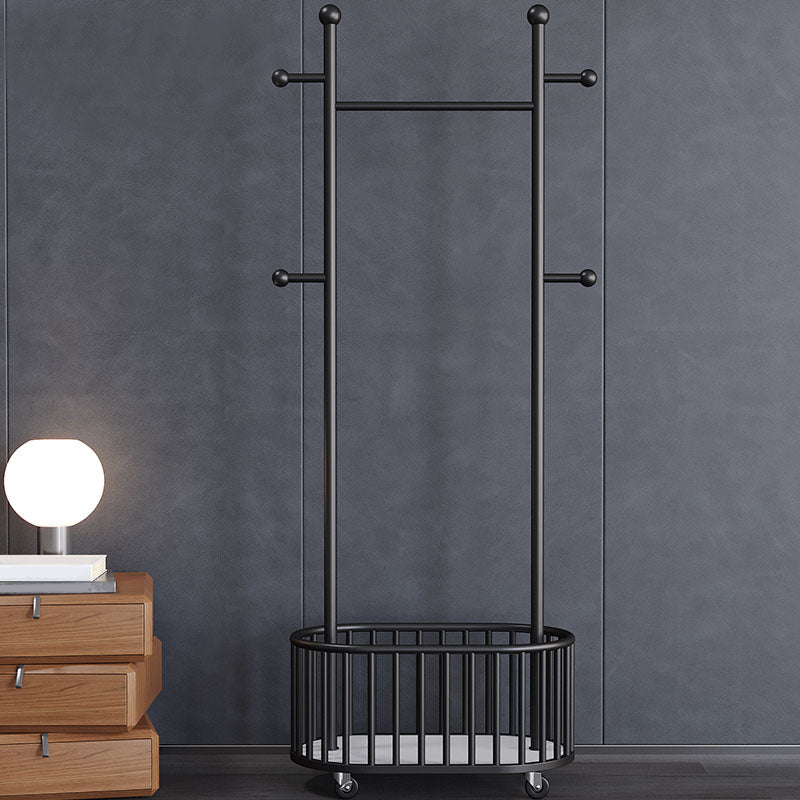 Glam Coat Rack Metal Hooks Shelving Included Free Standing Coat Hanger