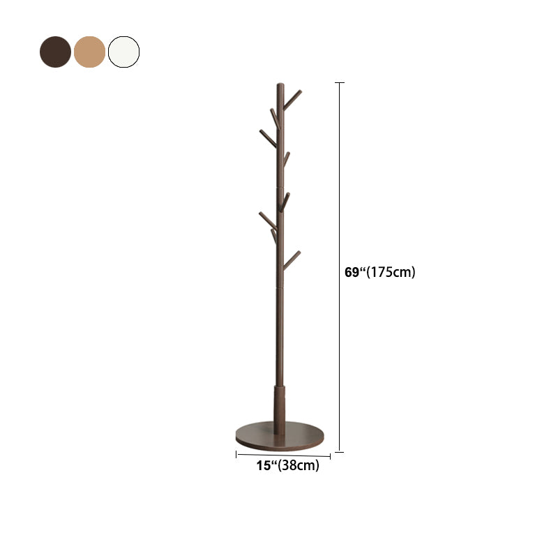 Modern Coat Hanger Wood Free Standing No Storage Entry Hall Tree