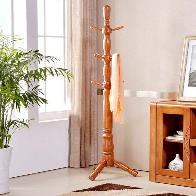 Traditional Coat Rack Free Standing Hooks Ash Hall Stand Living Room