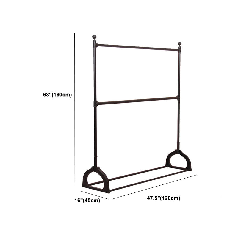 Industrial Coat Rack Free Standing with Rod Metal Hall Stand Hallway