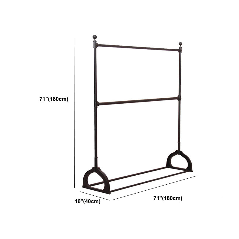 Industrial Coat Rack Free Standing with Rod Metal Hall Stand Hallway