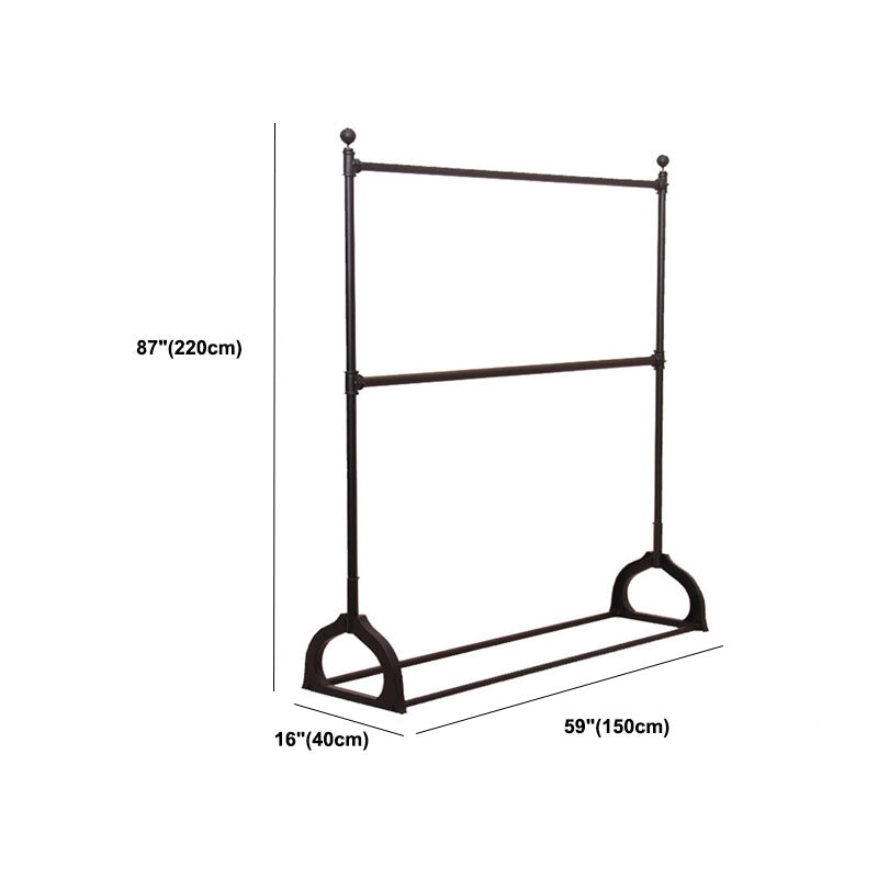 Industrial Coat Rack Free Standing with Rod Metal Hall Stand Hallway