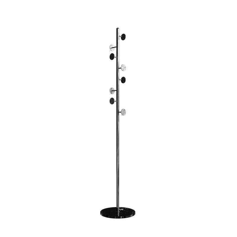 Glam Coat Rack Coat Hook Free Standing Metal Hall Stand with Slate Base