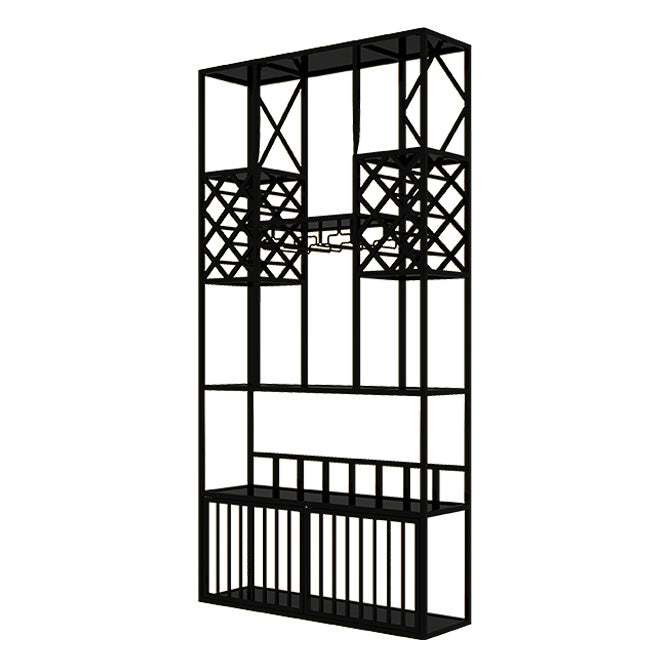 Luxury Metal Wine Holder Rack Freestanding with Shelf Wine Rack 78.7"H