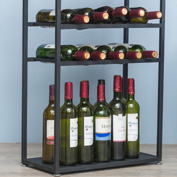 Modern Floor Wine Holder Rack Stemware Holder Metal Wine Rack