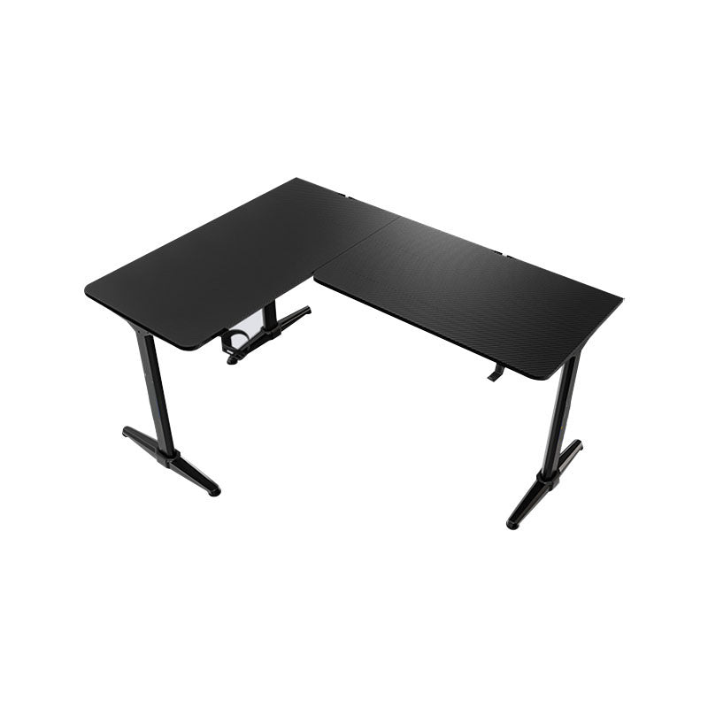 Home Industrial L-Shape Gaming Desk Wooden Writing Desk With Metal Legs