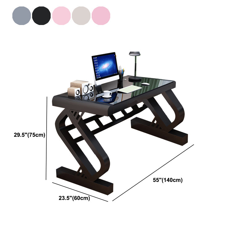 23" Wide Modern Gaming Desk Rectangular Mirrored Office Desk