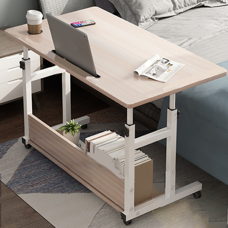 Modern Writing Desk Wooden Adjustable Standing Desk with Caster Wheel