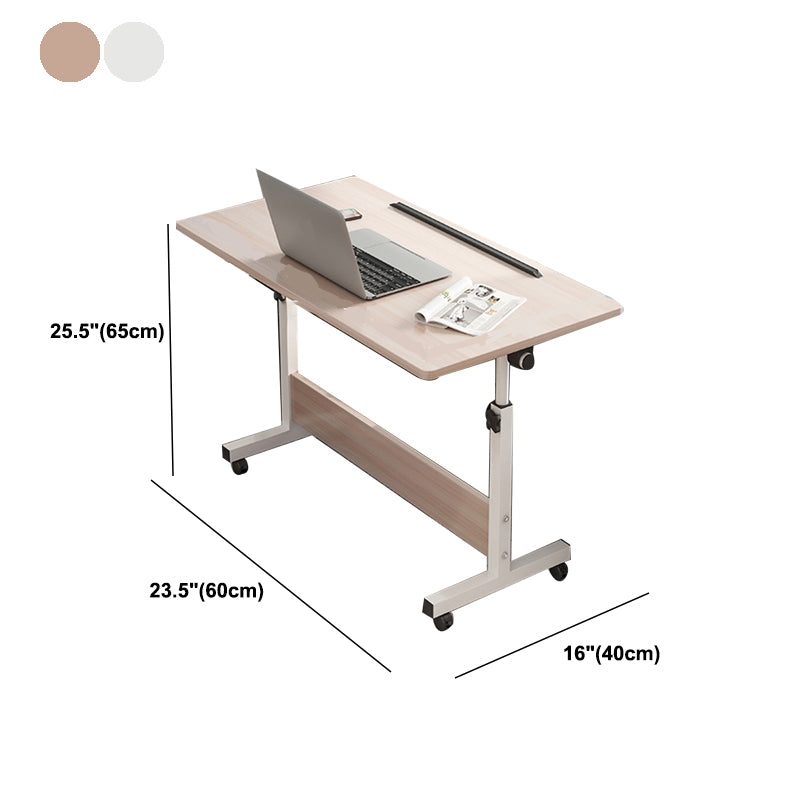 Modern Writing Desk Wooden Adjustable Standing Desk with Caster Wheel