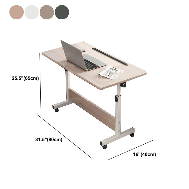 Modern Writing Desk Wooden Adjustable Standing Desk with Caster Wheel