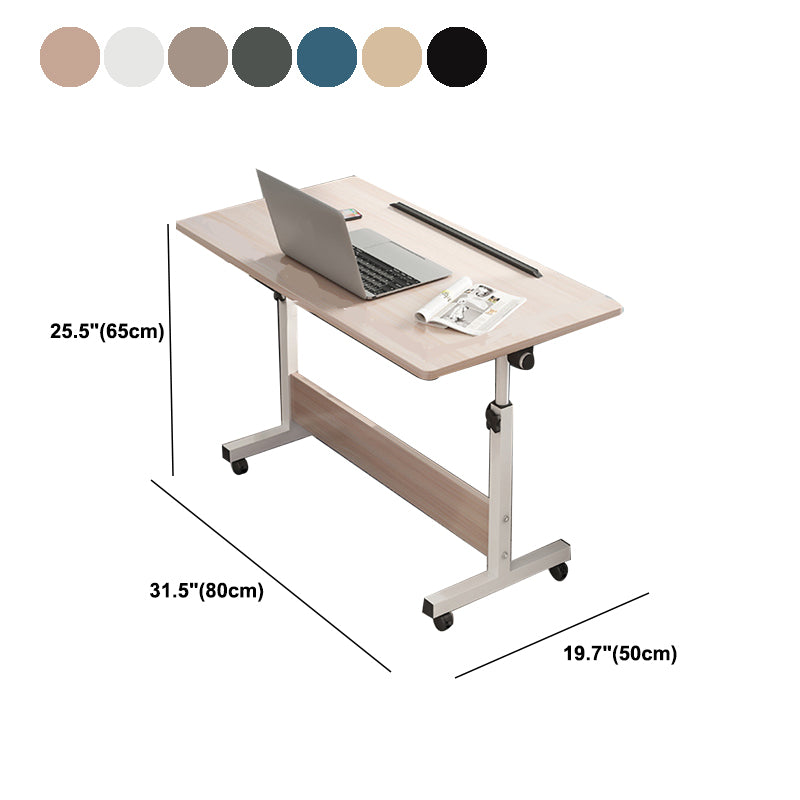 Modern Writing Desk Wooden Adjustable Standing Desk with Caster Wheel