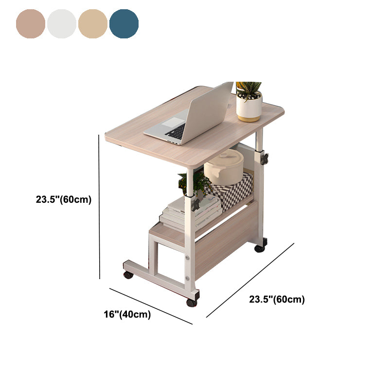 Modern Writing Desk Wooden Adjustable Standing Desk with Caster Wheel