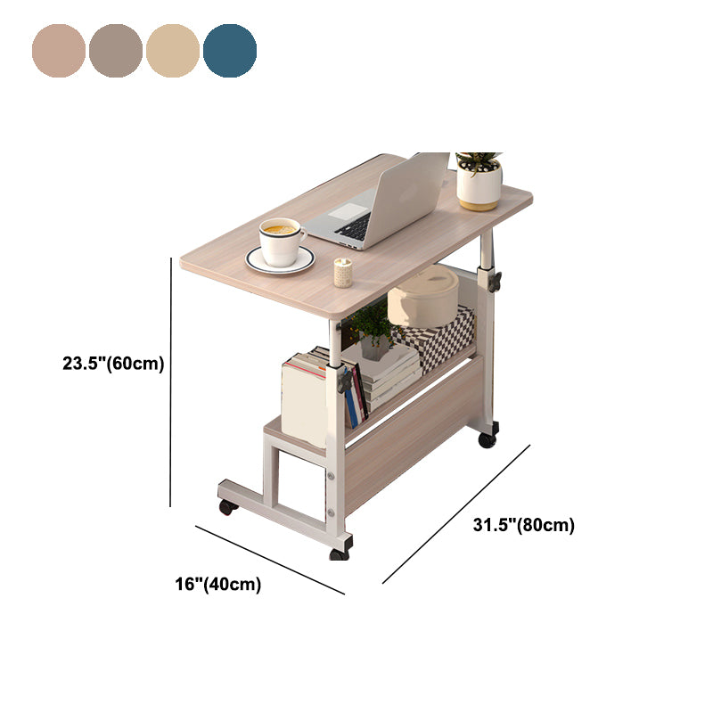 Modern Writing Desk Wooden Adjustable Standing Desk with Caster Wheel