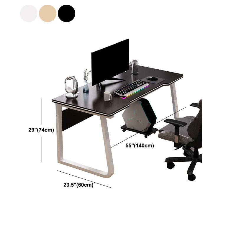 Modern Office Desk Sled Rectangular Writing Desk in Matte Finish