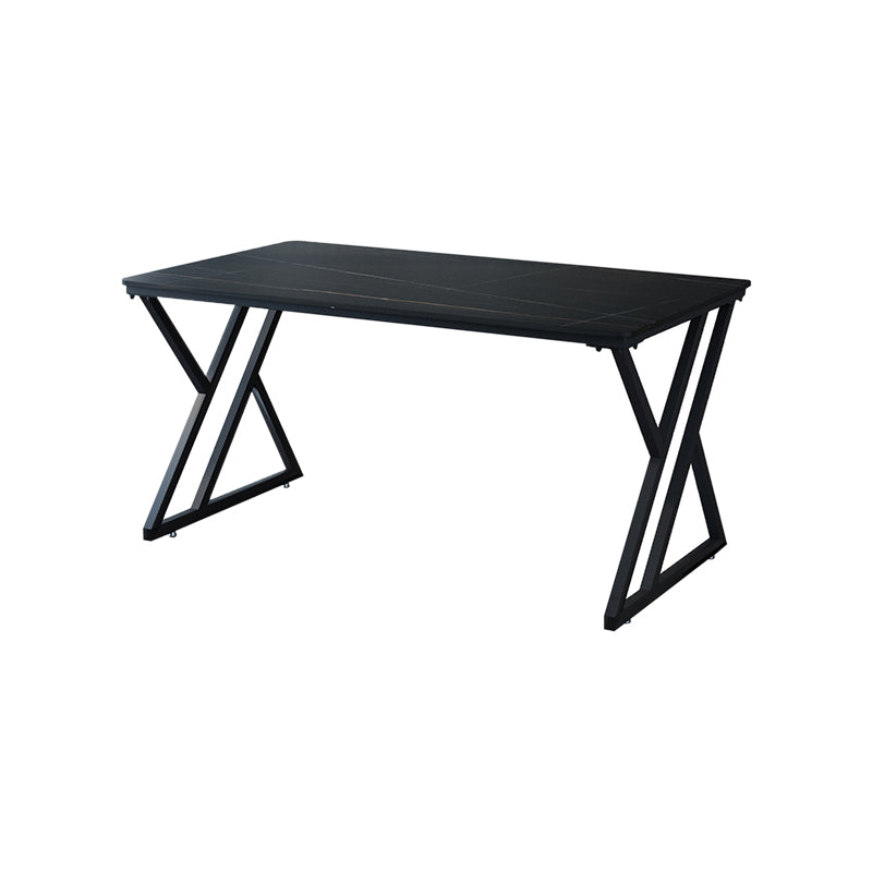 Industrial Stone Writing Desk Sled Rectangular Gaming Desk for Home