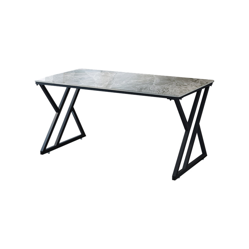 Industrial Stone Writing Desk Sled Rectangular Gaming Desk for Home