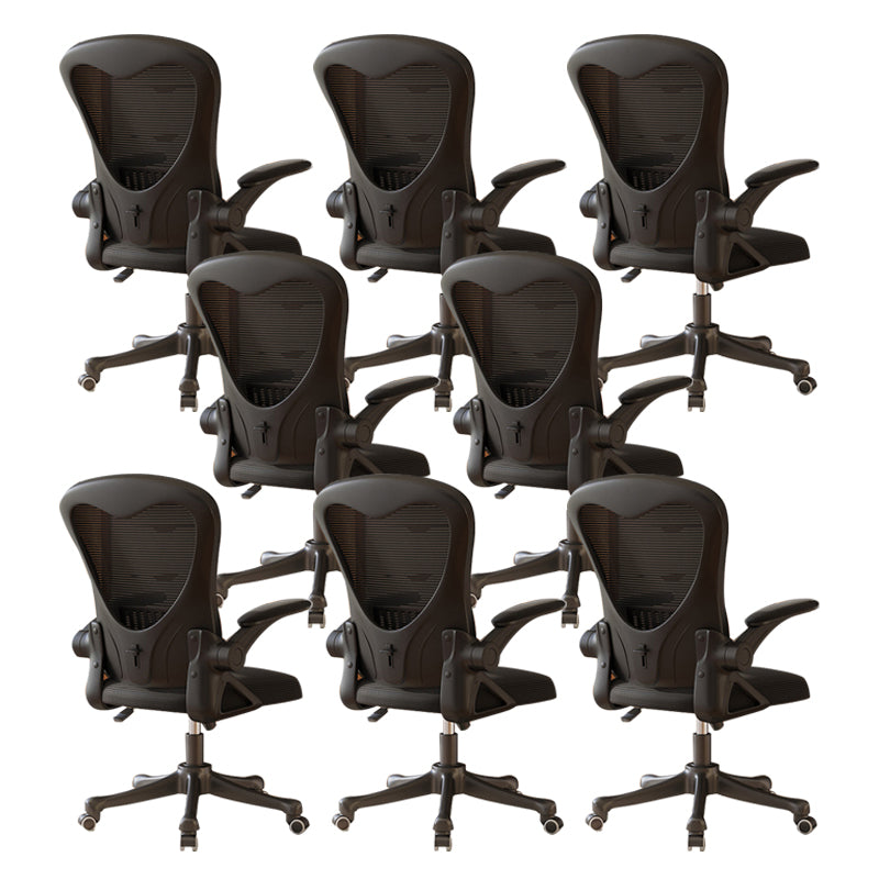 Contemporary Arm Chair Upholstered Swivel Breathable AirGrid Office Chair