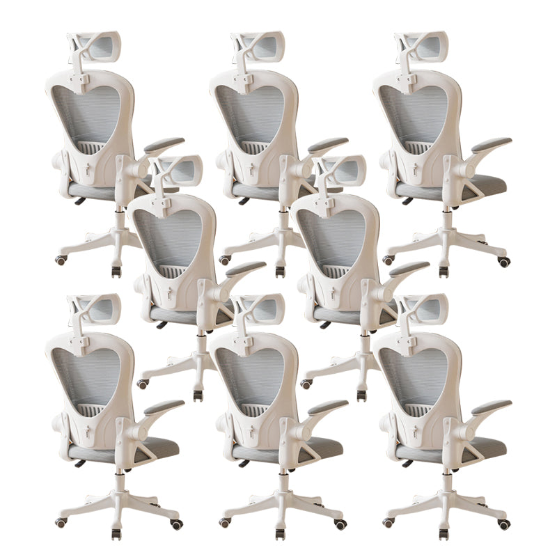 Contemporary Arm Chair Upholstered Swivel Breathable AirGrid Office Chair