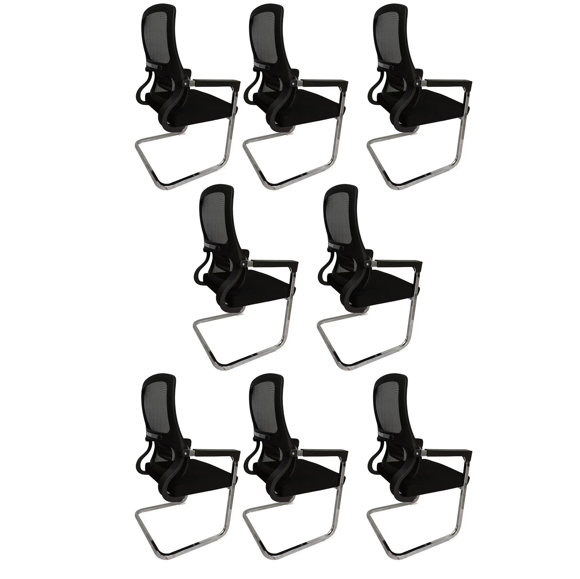 Contemporary Ergonomic Office Chair Mid-Back No Wheels Chair