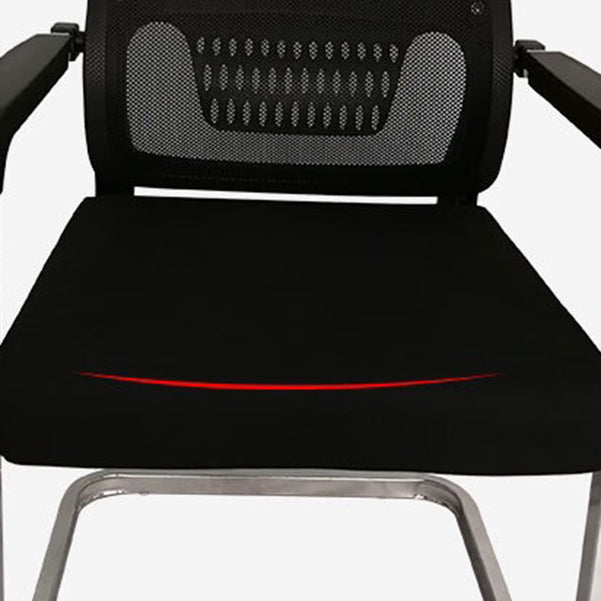 Contemporary Ergonomic Office Chair Mid-Back No Wheels Chair