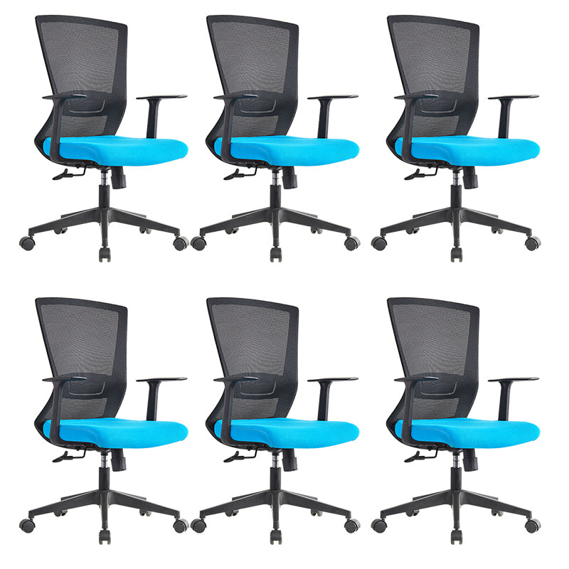 Contemporary Arm Chair Adjustable Seat Height Fixed Arms Nylon Office Chair