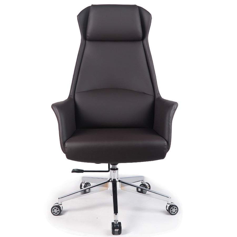 Modern Padded Arms Managers Chair Leather Adjustable Seat Height Chair