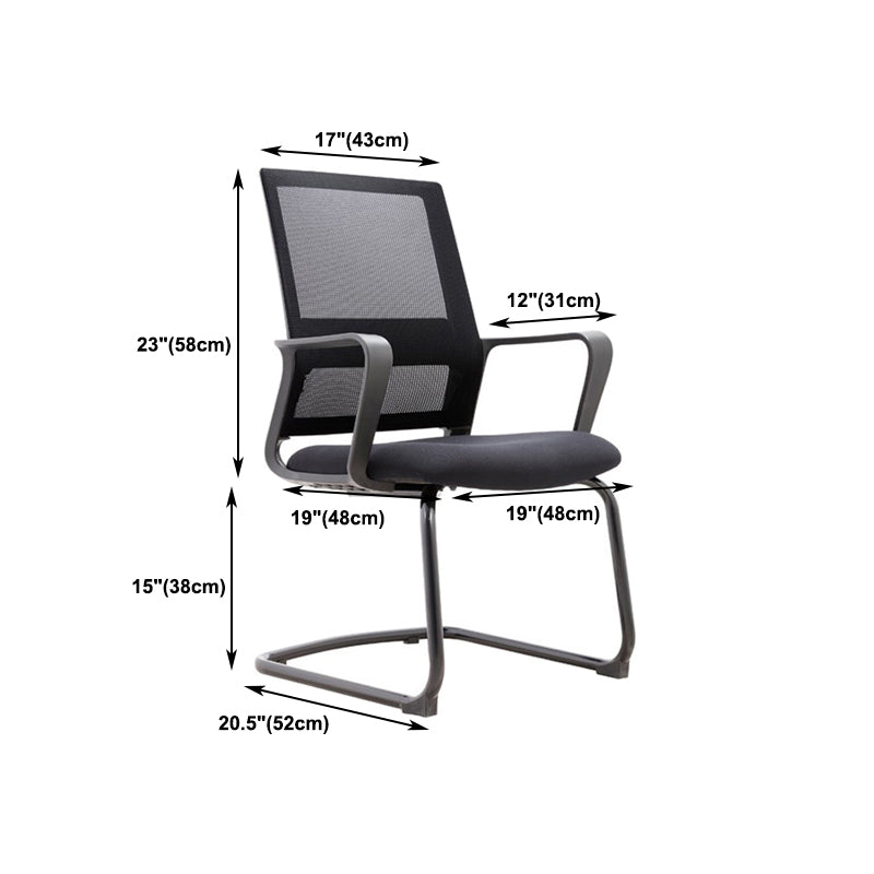 Contemporary High Back Arm Chair Ergonomic No Wheels Desk Chair