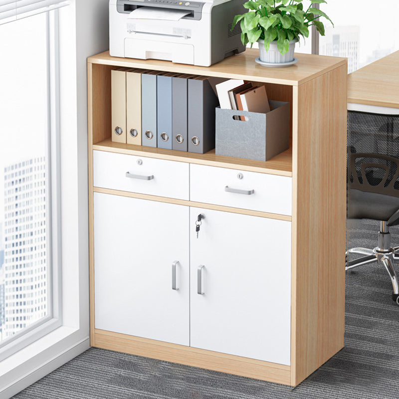 Modern Vertical File Cabinet Wood Filing Cabinet with Locking Drawers