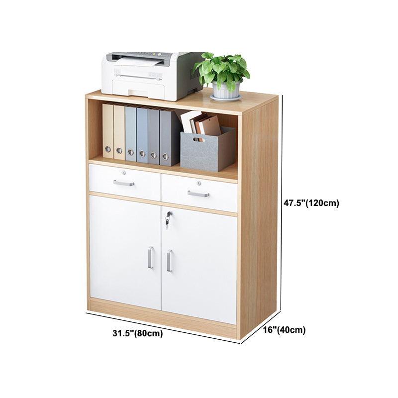 Modern Vertical File Cabinet Wood Filing Cabinet with Locking Drawers