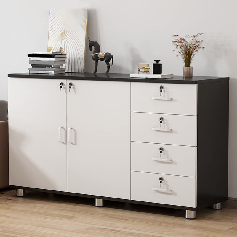 Contemporary Style Lateral Filing Cabinet Metal Filing Cabinet with Lock and Storage